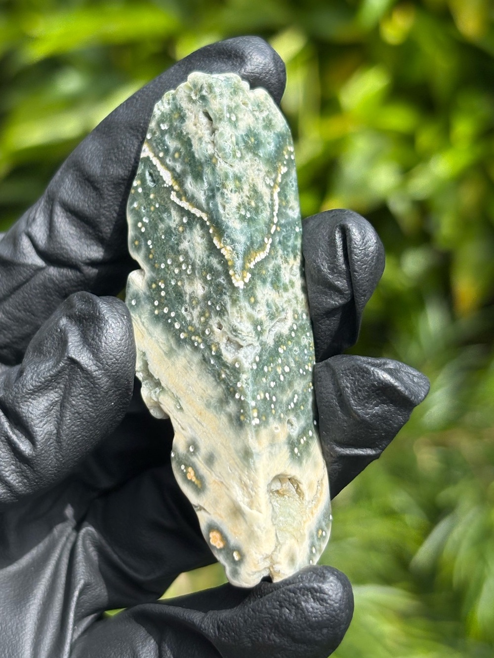 Ocean Jasper Crystal Freeform with Druzy and Imperfection - Polished Sea Jasper